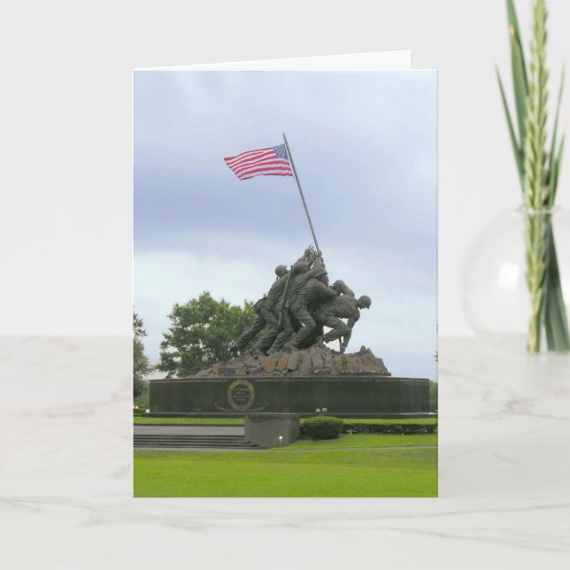 Agradecimiento Iwo Jima, tarjeta del día de los veteranos (Anverso)