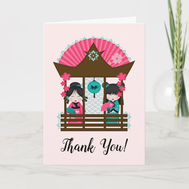 Agradecimiento Japón: Tarjeta de fans de Kimono (Anverso)