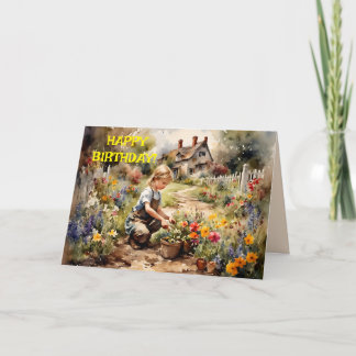 AGRADECIMIENTO JARDÍN DE LA TARJETA DE CUMPLEAÑOS DE WISHES