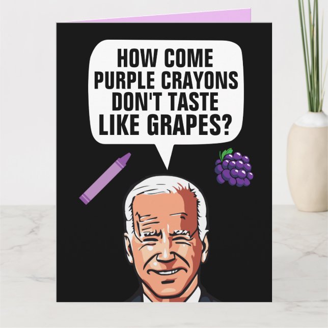 AGRADECIMIENTO JOE BIDEN FUNNY PENSÓ PROVOCAR TARJETA DE CUMPLEAÑ (Anverso)