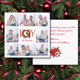 AGRADECIMIENTO JOY | TARJETA DE NAVIDADES DE FOTOS DE COLLAGE OCH