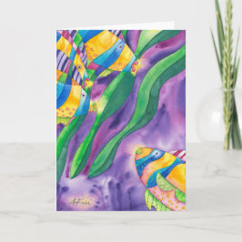 Agradecimiento Kelp 1 - Verde y Púrpura - Tarjeta de agradecimien