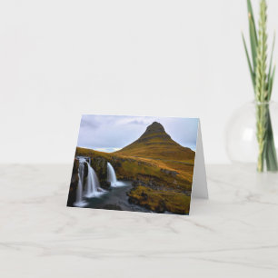 Agradecimiento Kirkjufall, Islandia, tarjeta de agradecimiento.