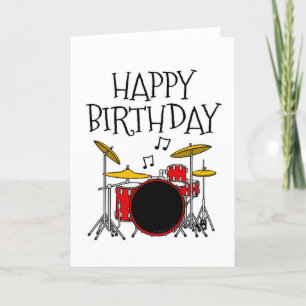 Agradecimiento Kit de tambor de tarjeta de cumpleaños para tambor