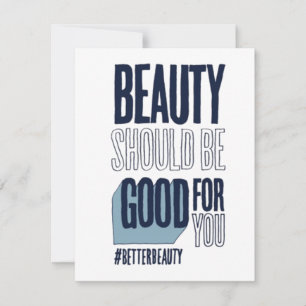 Agradecimiento La belleza debería ser buena para ti tarjeta de ag