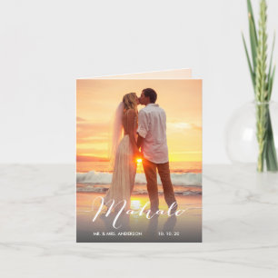 Agradecimiento La boda de la foto de Mahalo 2 le agradece tarjeta