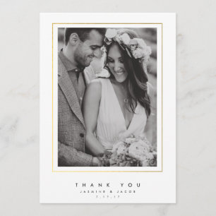 Agradecimiento La boda elegante le agradece tarjeta de la foto