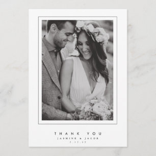 Agradecimiento La boda elegante le agradece tarjeta de la foto