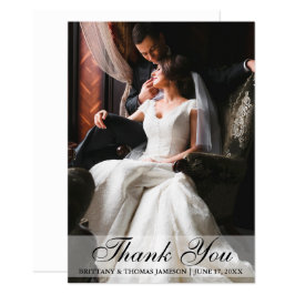 Agradecimiento La boda elegante le agradece tarjeta de la foto