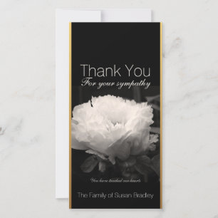 Agradecimiento La condolencia del Peony 1 le agradece tarjeta de