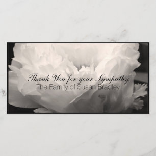 Agradecimiento La condolencia del Peony 3 le agradece tarjeta de