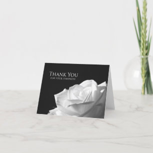 Agradecimiento La condolencia en blanco le agradece tarjeta de