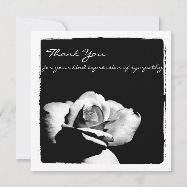 Agradecimiento La condolencia le agradece tarjeta plana de la (Anverso)