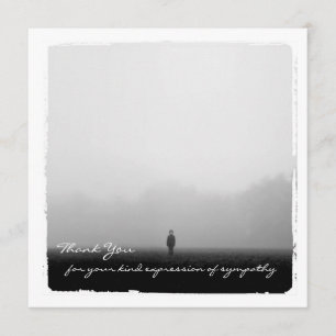 Agradecimiento La condolencia le agradece tarjeta plana de la