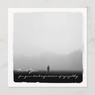 Agradecimiento La condolencia le agradece tarjeta plana de la
