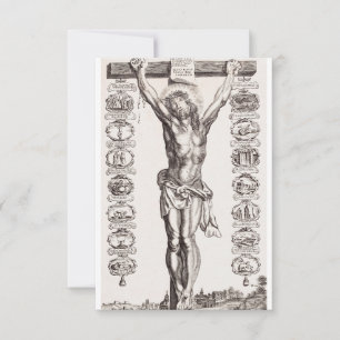 Agradecimiento La Crucifixión de Jesucristo Tarjeta Sagrada