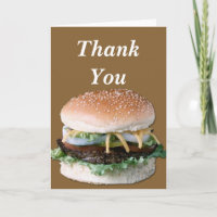 La hamburguesa le agradece tarjeta de felicitación