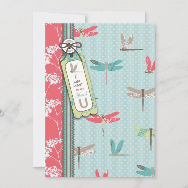 Agradecimiento La libélula soña la tarjeta 2 de TY (Anverso)