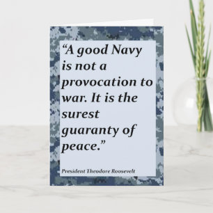 Agradecimiento La marina de guerra le agradece por su tarjeta del