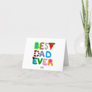 Agradecimiento La mejor tarjeta horizontal de saludo de papá