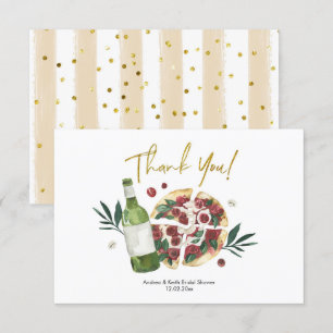 Agradecimiento La Pizza Perfecta Pair y la tarjeta de agradecimie