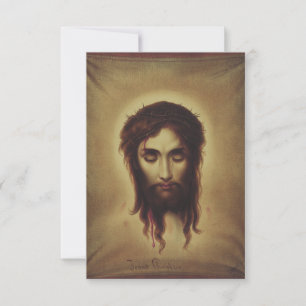 Agradecimiento La Santa Faz de Jesús Tarjeta Pater Noster