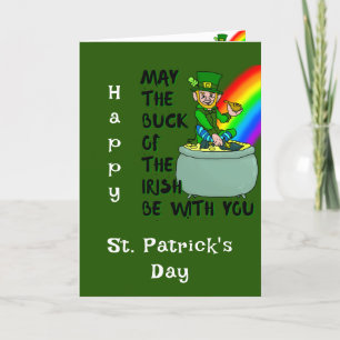 Agradecimiento La suerte de la tarjeta del Día de San Patricio de
