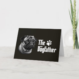 Agradecimiento La tarjeta de cumpleaños de Dogfather Pug