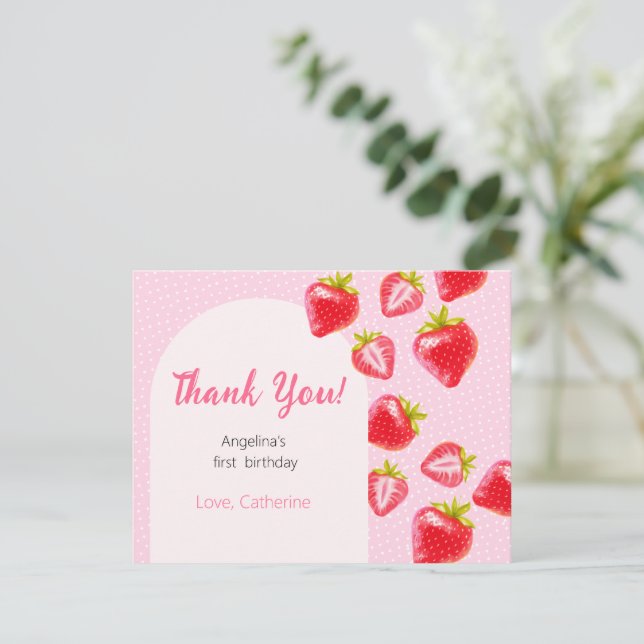 Agradecimiento La tarjeta de cumpleaños de Flat Thank You (Anverso de pie)