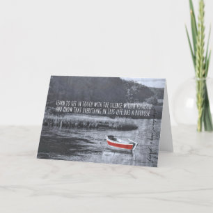 Agradecimiento La tarjeta de felicitación del BARCO ROJO