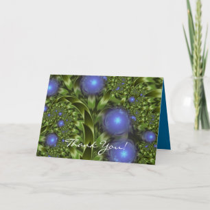Agradecimiento La tarjeta de flores azules del jardín secreto