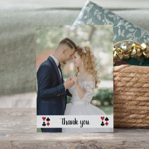 Agradecimiento La tarjeta de Las Vegas se presenta como un Boda d