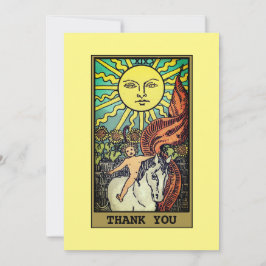 Agradecimiento La tarjeta del Sol de Tarot Tarjeta Amarilla de ag