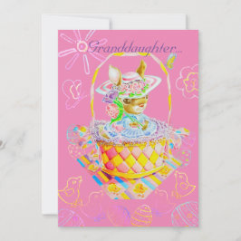 Agradecimiento La tarjeta personalizada de Pascua de una nieta.