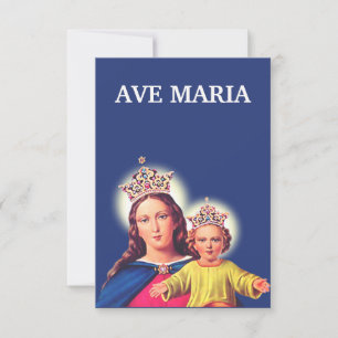 Agradecimiento La tarjeta sagrada de la Virgen María y el Niño Je
