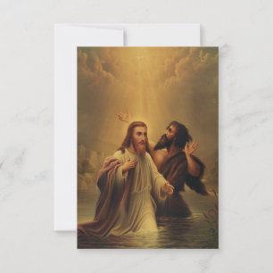 Agradecimiento La Tarjeta Santa Devocional del Bautismo de Jesús