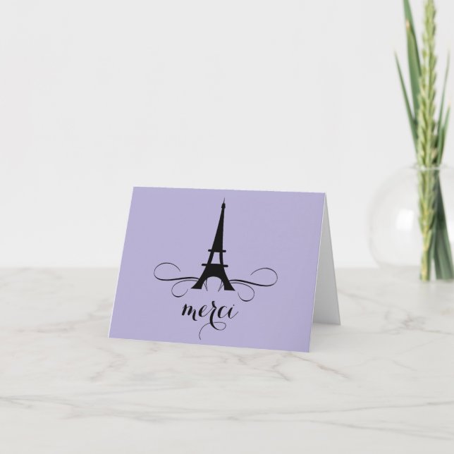 Agradecimiento La torre Eiffel de París le agradece tarjeta de (Anverso)