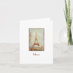 Agradecimiento La torre Eiffel, Seurat le agradece tarjeta de