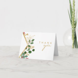 Agradecimiento La vegetación de los Navidades modernos   Tarjeta 