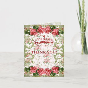 Agradecimiento La Vie En Rosa - Notecard / Tarjeta de agradecimie