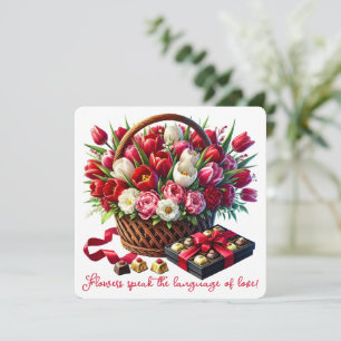Agradecimiento Las flores hablan - Tarjeta del día de San Valentí