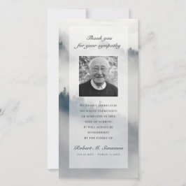 Agradecimiento Las nubes le agradecen tarjeta fúnebre de la foto