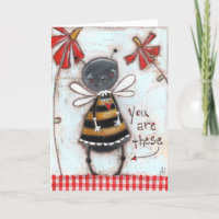 Las rodillas de abeja - Tarjeta de saludo