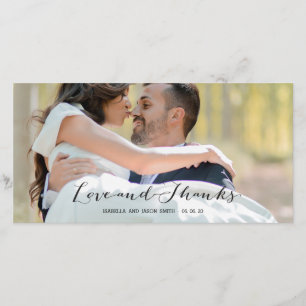 Agradecimiento Letra cursiva elegante   BODA GRACIAS TARJETA DE F