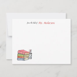 Agradecimiento Libros de acuarela y bolígrafos tarjeta de agradec