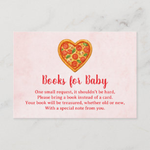 Agradecimiento Libros de Pizza en Forma de Corazón para Tarjeta d