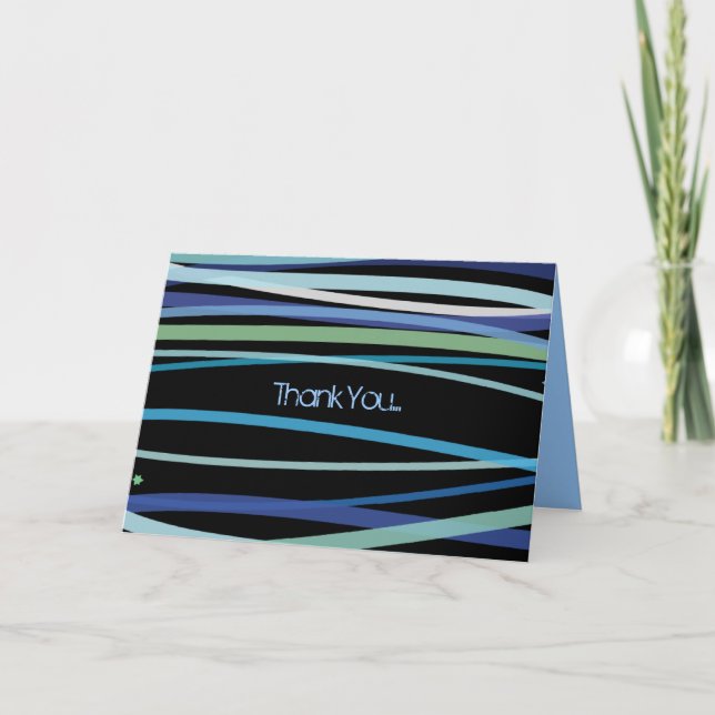 Agradecimiento Líneas simples que coinciden Gracias Tarjeta de fe (Anverso)