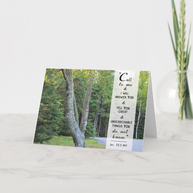 Agradecimiento Llámame y yo responderé - Tarjeta de escritura (Anverso)