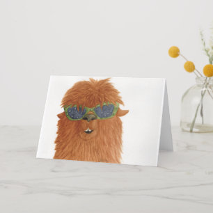 Agradecimiento Llamas en sombras: Tarjeta de saludo de abril A5