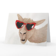 Llamas en sombras: Tarjeta de saludo de febrero de